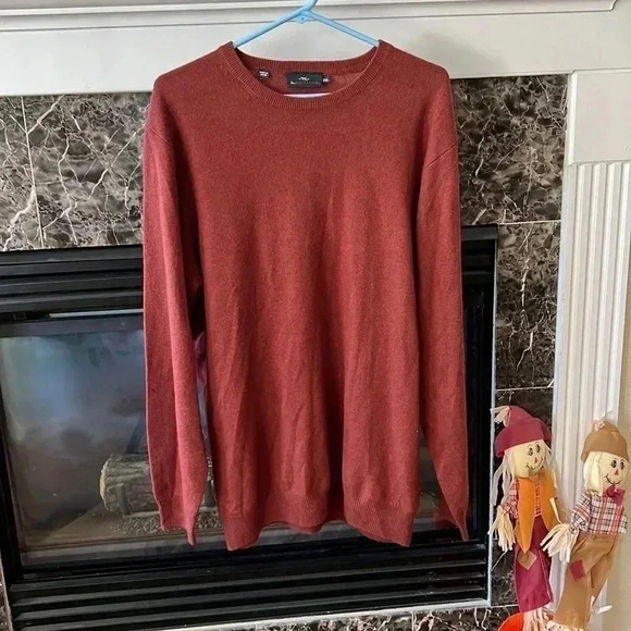 Rodd & Gunn Hilltop Merino Wool & Cashmere Light Rust Crewneck Sweater Size 2 XL - Picture 1 of 6